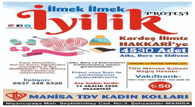 Manisa'da İl Müftülüğünden İlmek İlmek Destek Kampanyası