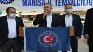 Türk İş Sendikası Manisa İl Temsilciliği, İstihdam Paketiyle basın açıklaması yaptı